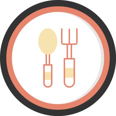 Yemek. Web simgesi basit illüstrasyon