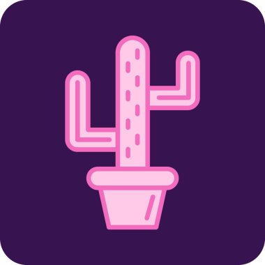 Kaktüs. Web simgesi basit illüstrasyon