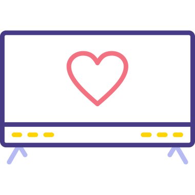 Kalp ikonu vektör illüstrasyonu