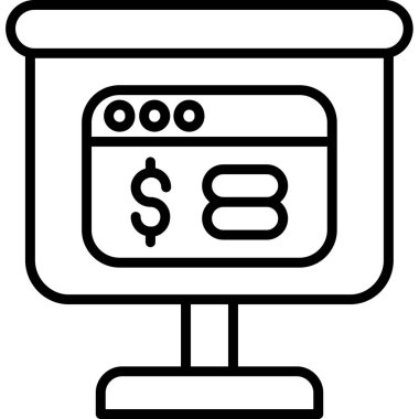 Banka simgesi, vektör illüstrasyonu