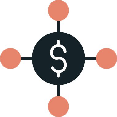 Dolar simgesi vektör illüstrasyonu