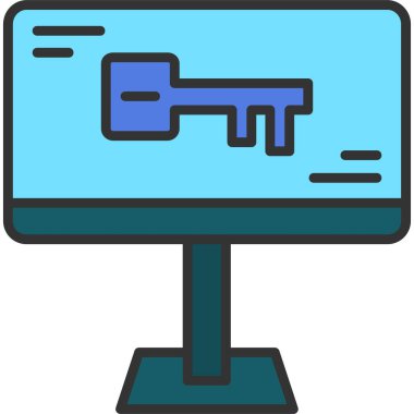 dizüstü bilgisayar. Web simgesi basit illüstrasyon