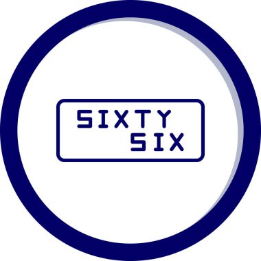 665 simgesi. Düz dizayn. vektör illüstrasyonu.