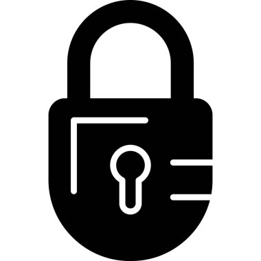 Kilit simgesi. vektör illüstrasyonu