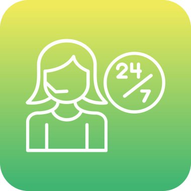 Bir kadın simgesinin vektör illüstrasyonu