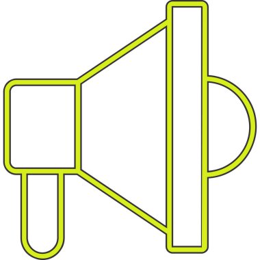 Hoparlör simgesinin vektör çizimi