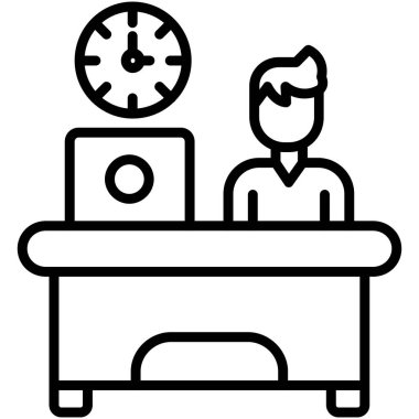 Masa. Web simgesi basit illüstrasyon