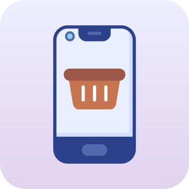 Alışveriş sepeti simgesi vektörü.