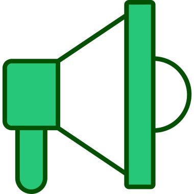 Konuşmacı. Web simgesi basit illüstrasyon