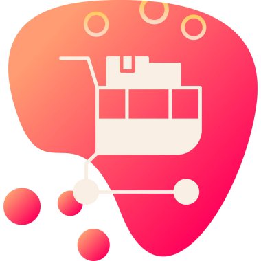 Gemi. Web simgesi basit illüstrasyon