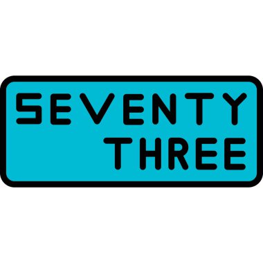 Beyaz arkaplanda yedi numaralı simge