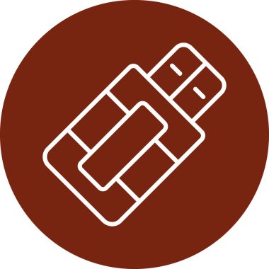 Bir simgeyi tutan elin vektör illüstrasyonu