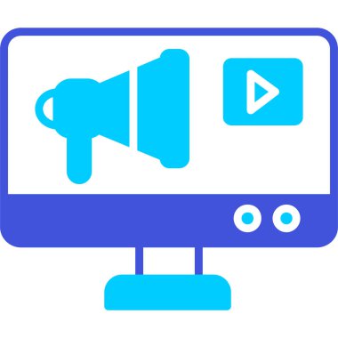 video. Web simgesi basit illüstrasyon