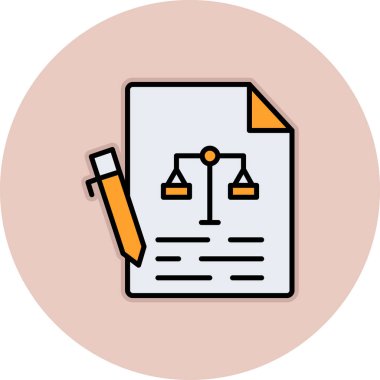 Belge. Web simgesi basit illüstrasyon