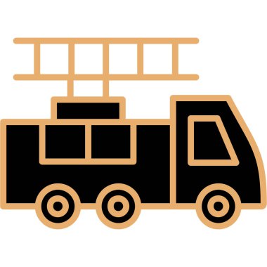 kamyon düz vektör simgesi