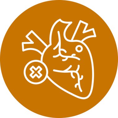 Kalp. Web simgesi basit illüstrasyon