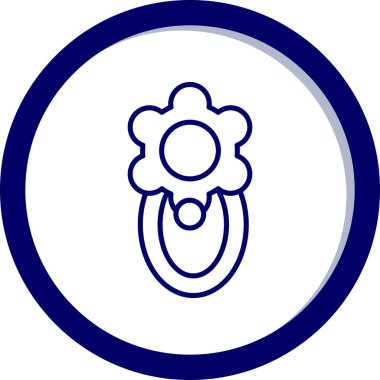 Eşsiz Çiçek Vektör Satırı Simgesi