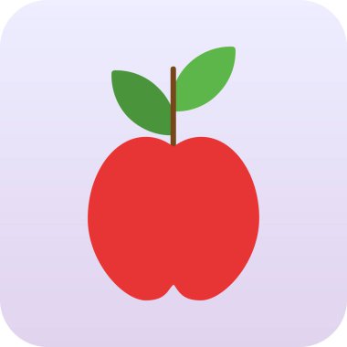 Elma. Web simgesi basit illüstrasyon