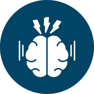 beyin ikonu vektör illüstrasyonu