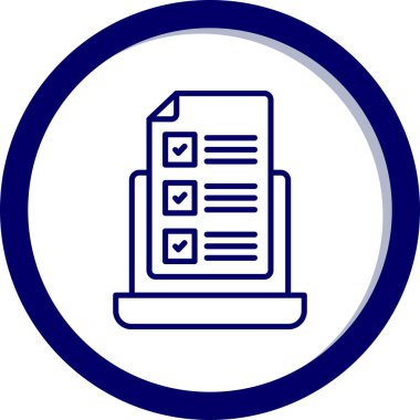 Denetim listesi web simgesi, vektör çizim