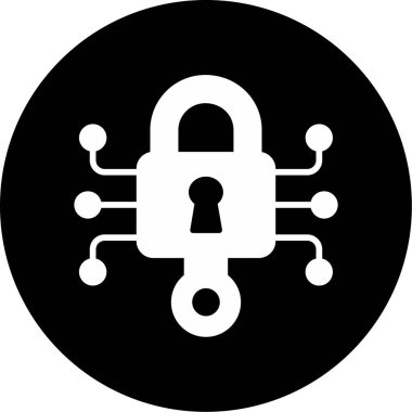 Kilit simgesi. Kilit vektör simgesi web için basit çizimi