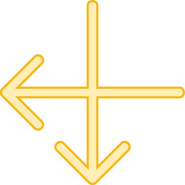 Oklar ok yönleri simgesi dış hat biçiminde