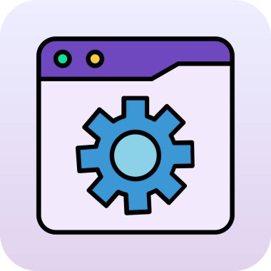 dişli simgesi vektör illüstrasyonu