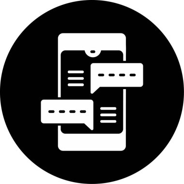 Konuş. Web simgesi basit illüstrasyon