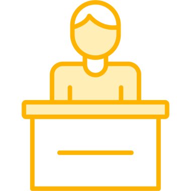 Bir kişi simgesinin vektör illüstrasyonu