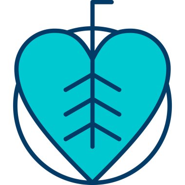 Kalp. Web simgesi basit illüstrasyon