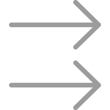 Ok şu ince çizgi vektör simgesi