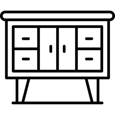 mobilya kabine vektör simgesi