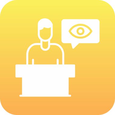 Konuşmacı simgesi. vektör illüstrasyonu