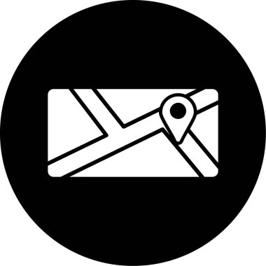 harita simgesi vektör illüstrasyonu