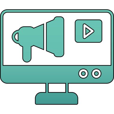 video kamera simgesi, vektör illüstrasyonu