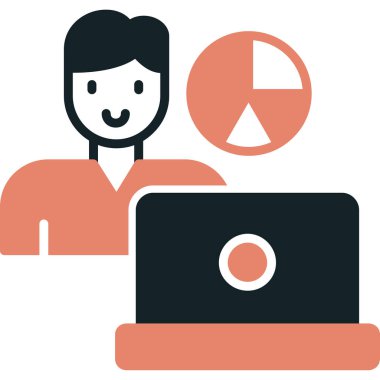 laptop ile grafik simgesi