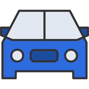 - Araba. Web simgesi basit illüstrasyon