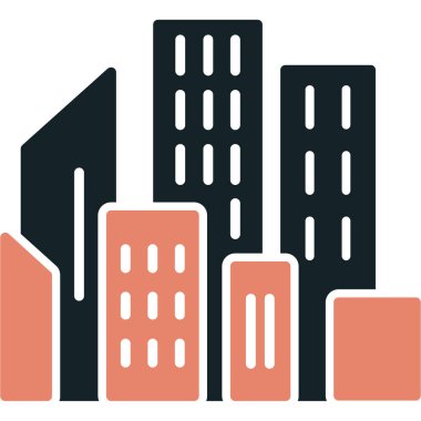 Gökdelenler. Web simgesi basit illüstrasyon