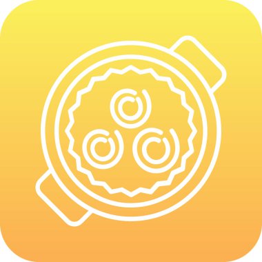 Beyaz arkaplanda izole edilmiş trend biçiminde vektör fındık simgesi