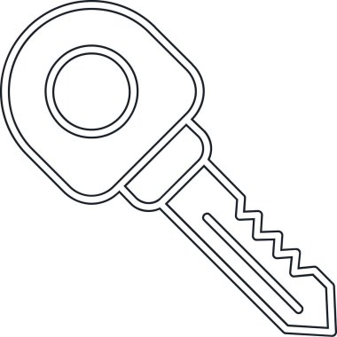 Anahtar simgesi vektör illüstrasyonu