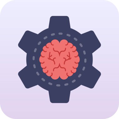 Beyin. Web simgesi basit illüstrasyon