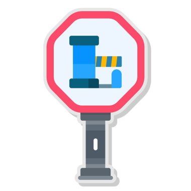 yol bariyeri vektör simgesi