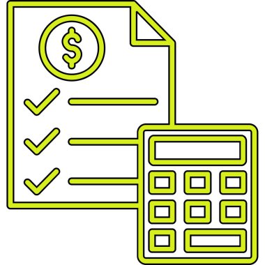 Hesap makinesi. Web simgesi basit illüstrasyon