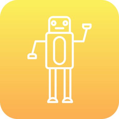 Robot simgesi, vektör çizimi