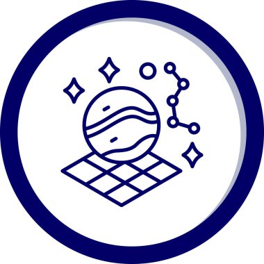 Bir gezegen simgesinin vektör illüstrasyonu