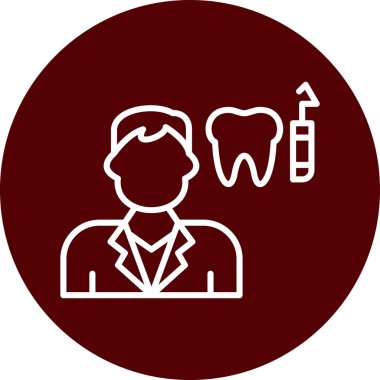 diş hekimi simge vektör çizim