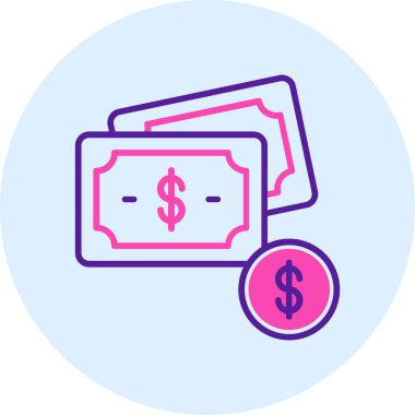 Dolar. Web simgesi basit illüstrasyon