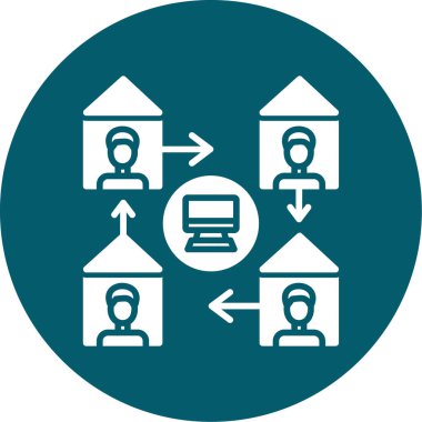 ağ paylaşım simgesi çizimi