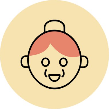 Bebeğim. Web simgesi basit illüstrasyon