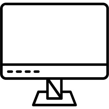 masaüstü bilgisayar izleme simgesi, basit vektör